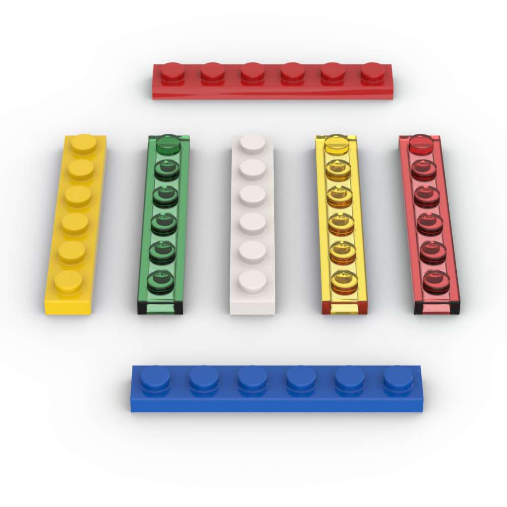 Tech Accessories For Kids - MOC 10PCSแผ่น3666 1X6 Building BlocksชุดHigh-Tech Board