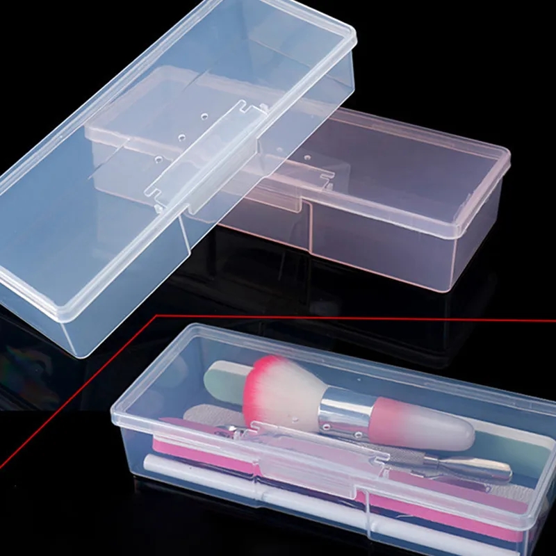 Tech Accessories Box - กล่องเก็บเล็บอุปกรณ์เล็บOrganizerภาชนะพลาสติกเล็บRhinestoneแปรงปากกาบัฟเฟอร์บดไฟล์กล่องเก็บ