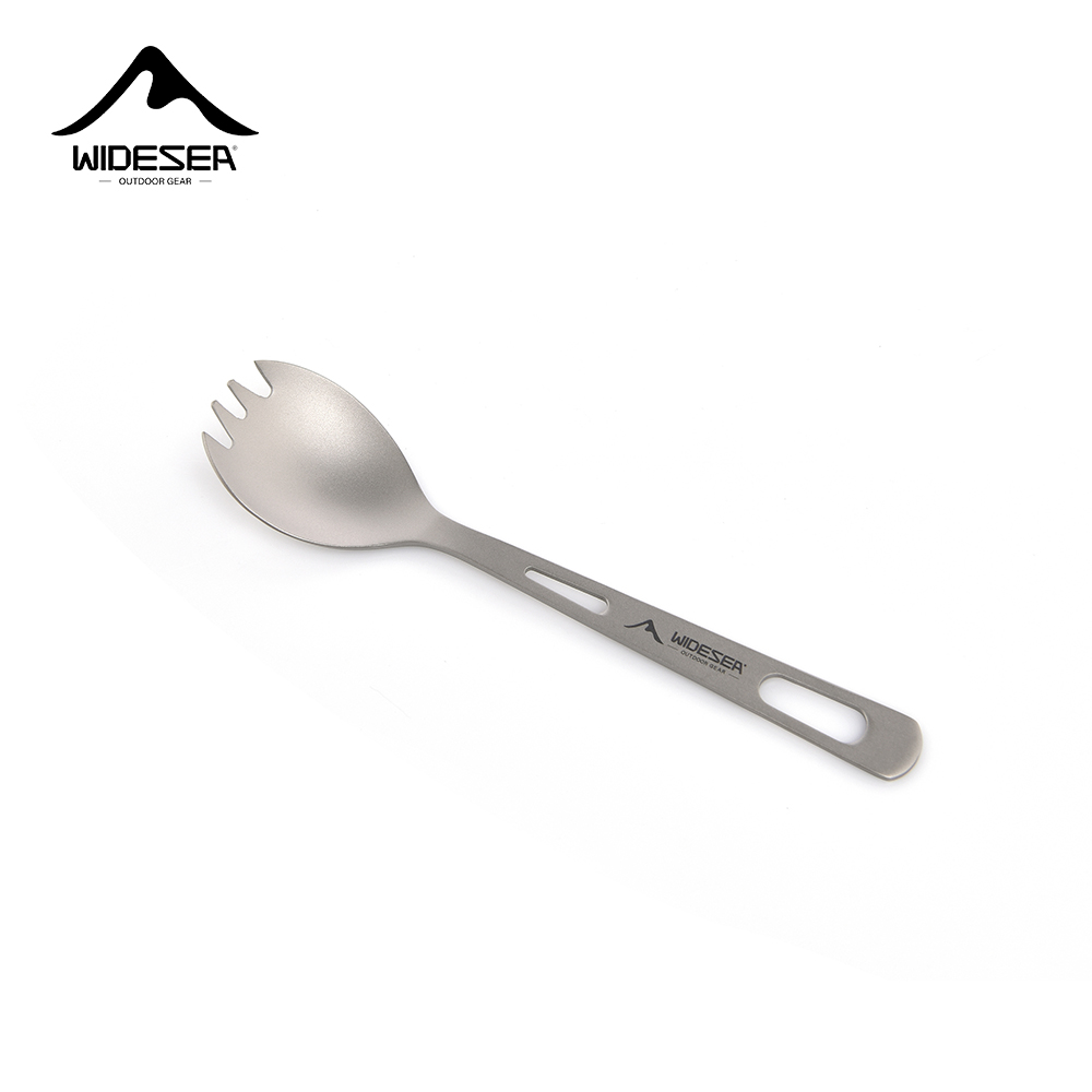 Hi Tech Kitchen Accessories - ชุดอุปกรณ์ทำอาหารสำหรับแคมป์ปิ้ง Widesea ช้อนส้อมไทเทเนียม อุปกรณ์บนโต๊ะอาหารสำหรับเดินทาง ช้อนส้อมกลางแจ้ง อุปกรณ์ครัว