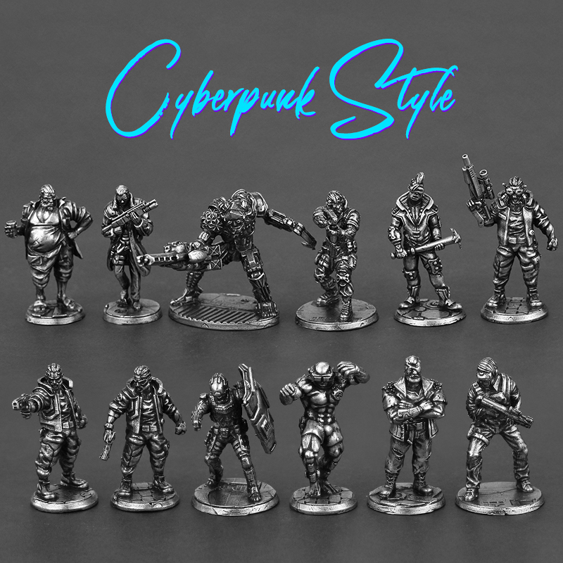 Tech Accessories Board - Futuristic Tech Cyberpunk สไตล์โลหะทหารชุดเกมกระดานชิ้น Miniature เครื่องประดับอุปกรณ์เสริมผลิตภัณฑ์สําเร็จรูปของขวัญ