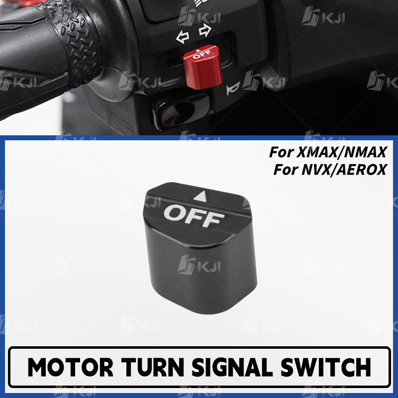 Tech Lighting Accessories - สําหรับ Yamaha XMAX/NMAX/NVX/AEROX 300/250/160/155/125/TECH MAX/TURBO/NEO ไฟเลี้ยวปุ่มสวิทช์ฝาครอบอุปกรณ์เสริม