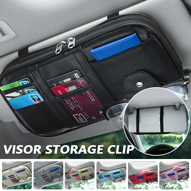Tech Accessories For Car - ที่บังแดดรถยนต์แบบมีช่องเก็บของหลายช่อง ซิปสำหรับรถยนต์ รถบรรทุก รถ SUV กระเป๋าเก็บของ