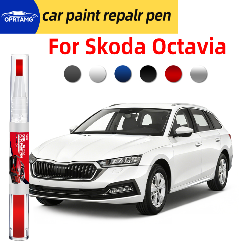 Tech Accessories For Car - ปากกาสีสำหรับซ่อมสีรถยนต์ Skoda Octavia 1996-2025 1U 1Z