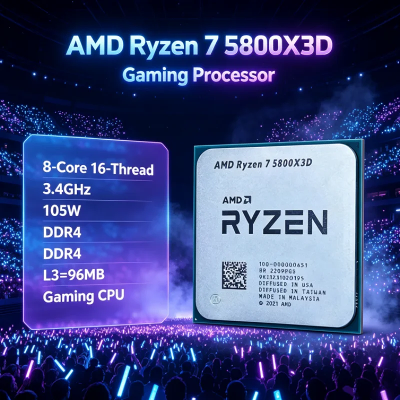 Amd Cpu Ryzen 7 - AMD R7 5800X3D 96 MB โปรเซสเซอร์สำหรับเล่นเกม