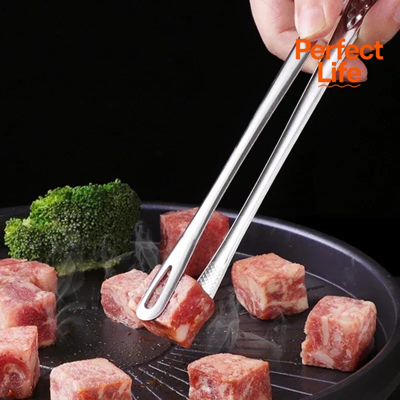 Hi Tech Kitchen Accessories - ที่คีบย่างบาร์บีคิวสแตนเลส 1/2 ชิ้น ที่คีบเนื้อสำหรับทำอาหาร อุปกรณ์ครัว ที่คีบย่างบาร์บีคิว