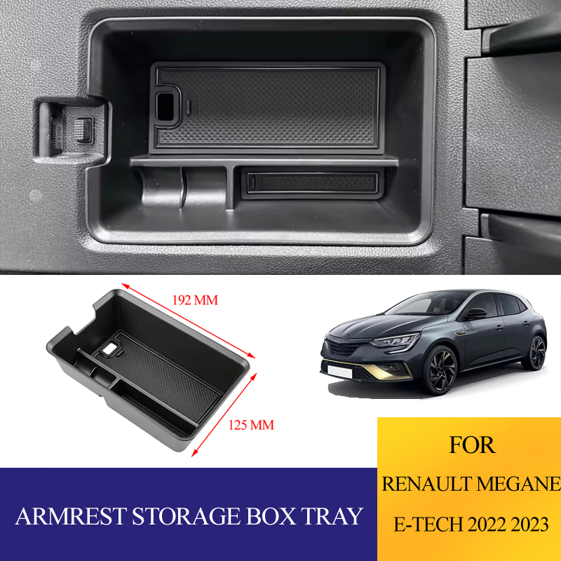 Tech Accessories Box - กล่องเก็บของที่วางแขนในรถยนต์ ABS สำหรับ Renault Megane E-Tech
