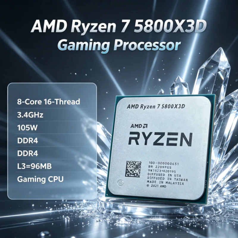 Amd Cpu Ryzen 7 - AMD R7 5800X3D 96 MB โปรเซสเซอร์สำหรับเล่นเกม