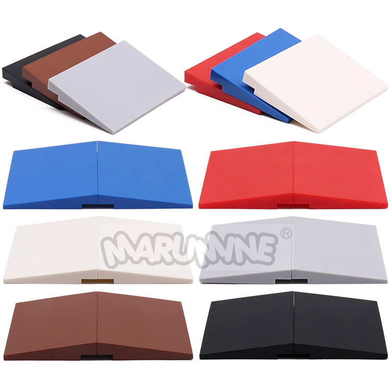 Tech House Accessories - 10PCS MOCเมืองอิฐหลังคา 6x8 เอียงแผงลาดอาคารบล็อกStreet View Houseอะไหล่อุปกรณ์เสริมใช้งานร่วมกับ