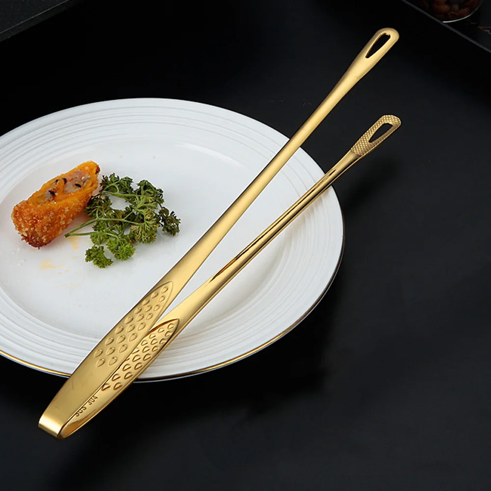 1PC ที่คีบอาหารสแตนเลสมือจับยา - Hi Tech Kitchen Accessories บทวิจารณ์และราคา