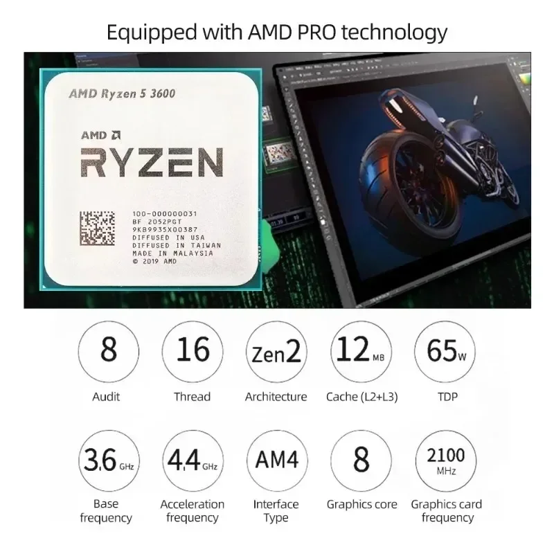 AMD Ryzen 5 R5 3600 6-Core 12- - Amd Cpu Ryzen 5 บทวิจารณ์และราคา
