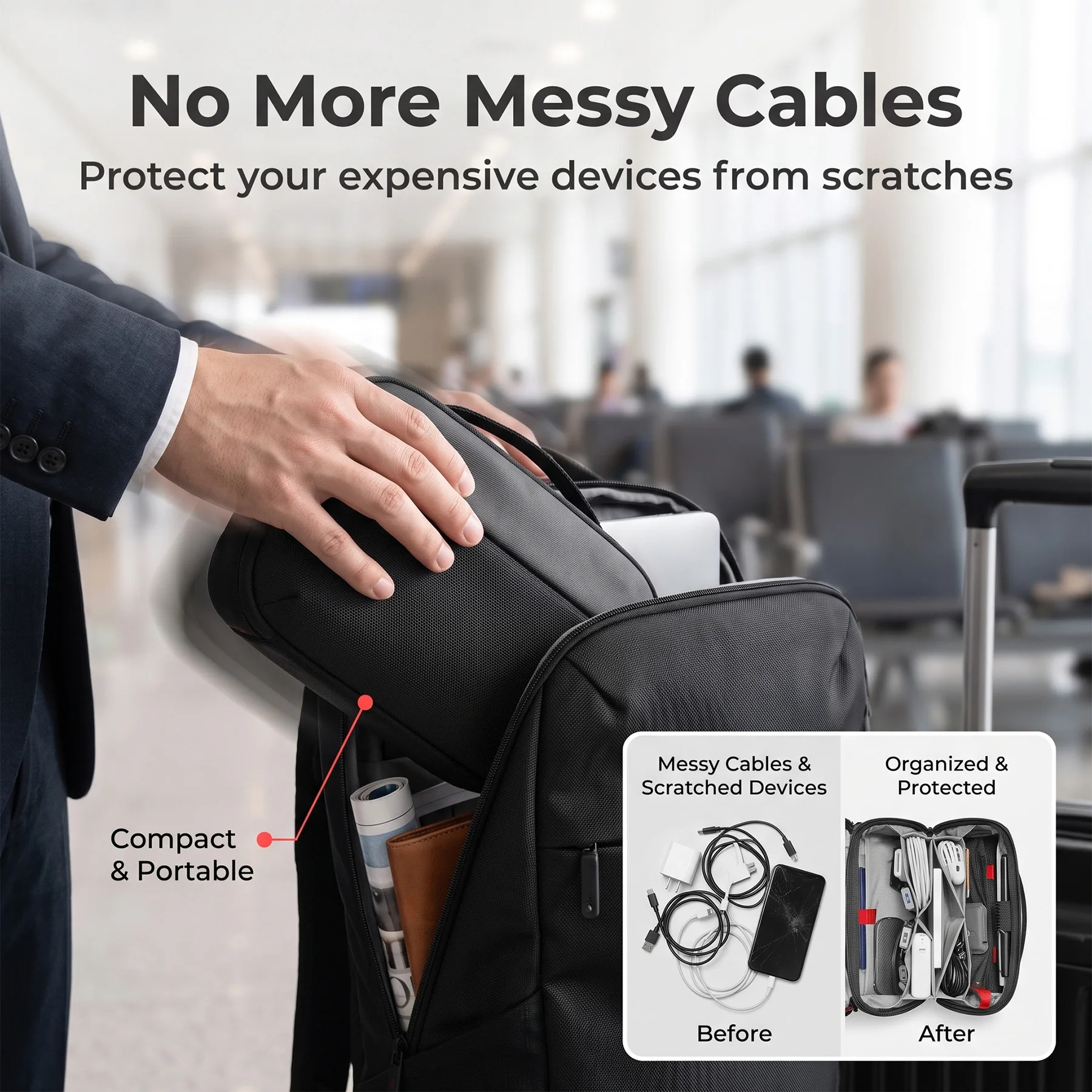 กระเป๋าจัดระเบียบอุปกรณ์เทคโนโ - Tech Accessories Box บทวิจารณ์และราคา