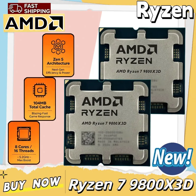AMD Ryzen 7 9800X3D ซีพียูสำหร - Amd Cpu Ryzen 7 บทวิจารณ์และราคา