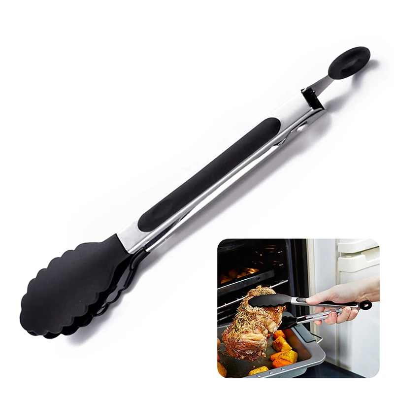 แหนบอาหารสแตนเลสแหนบครัวซิลิโค - Hi Tech Kitchen Accessories บทวิจารณ์และราคา