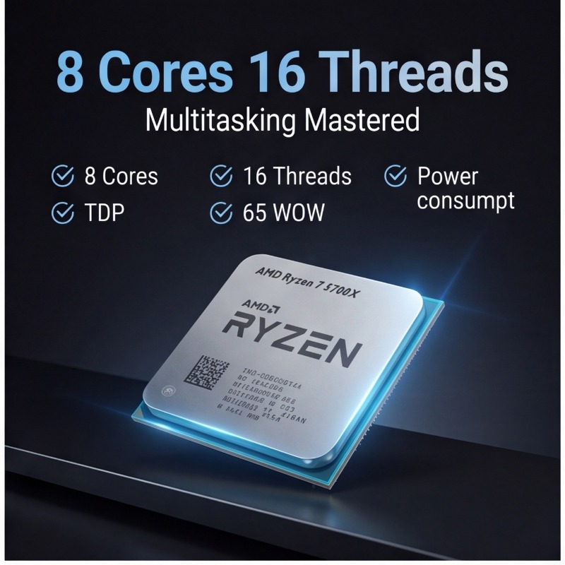 ซีพียู AMD Ryzen 7 5700X 65W T - Amd Cpu Ryzen 7 บทวิจารณ์และราคา