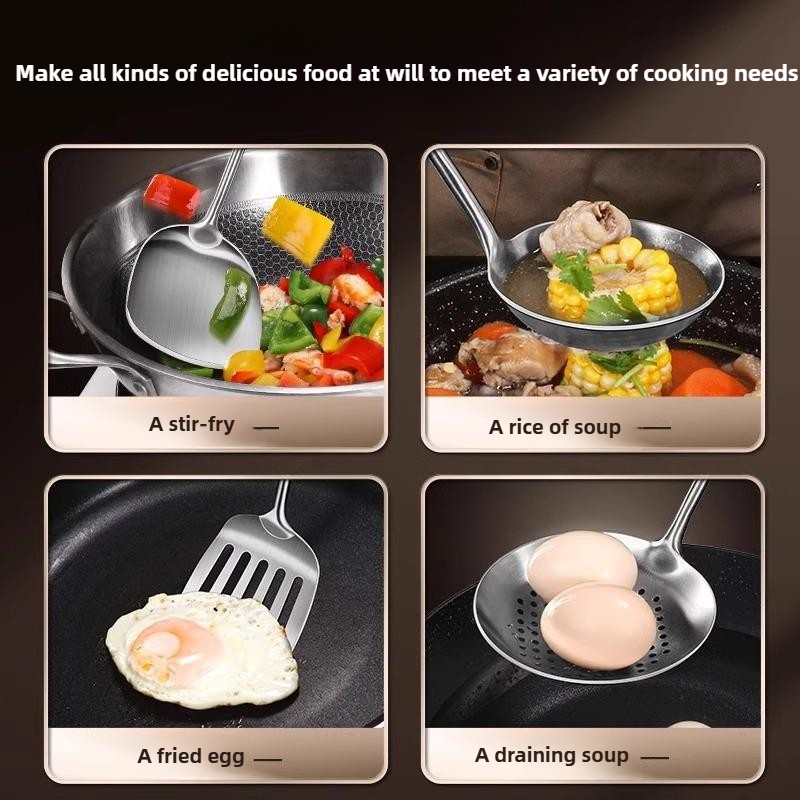 ตะหลิวสแตนเลสสำหรับทำอาหาร อุป - Hi Tech Kitchen Accessories บทวิจารณ์และราคา