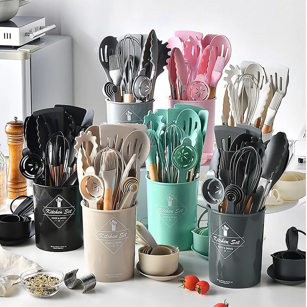 34ชิ้นชุดเครื่องครัวซิลิโคนสีด - Hi Tech Kitchen Accessories บทวิจารณ์และราคา